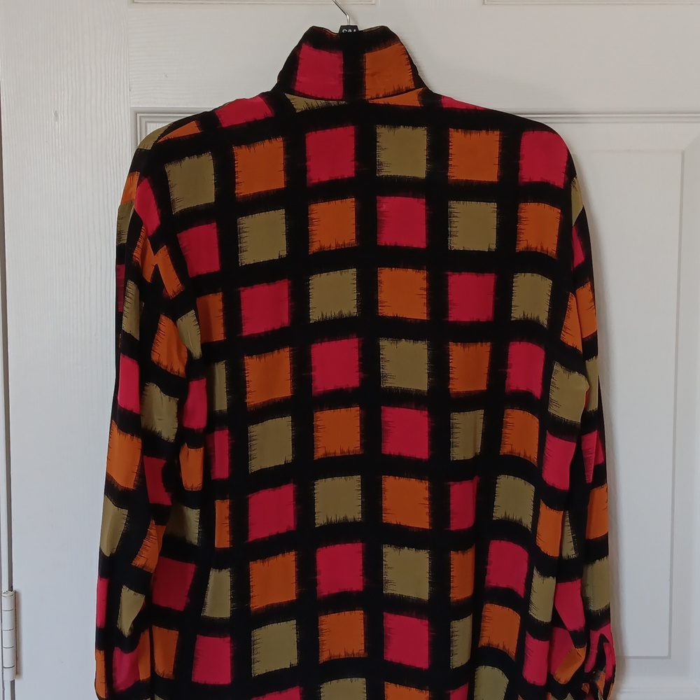 Vintage  Button Down Silk Blouse Size Small - Picture 8 of 10